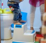 加厚浴室防滑凳子宝宝洗手 塑料儿童垫脚凳踏脚凳登高双层阶梯凳
