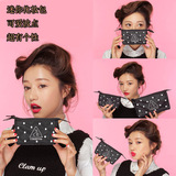 迷你化妆包韩国3CE波点可爱便携旅行手拿收纳包中包小手包包邮