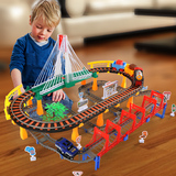 儿童玩具火车带轨道车停车场过山车小汽车电动托马斯小火车套装