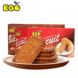 进口马来西亚食品EGO焦糖黑糖饼干糕点休闲零食品盒装包邮400g