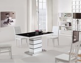 新款现代简约风格火锅餐桌 电磁炉餐桌椅组合 餐厅家具 钢化玻璃
