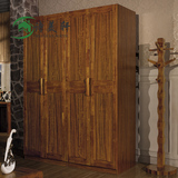 诗美轩 简约现代中式实木衣柜大容量储物柜衣橱卧室套装组合家具