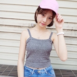 iFashion 韩国夏季新款外穿宽松显瘦露背细带小吊带针织背心女