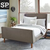 SPhome欧式北欧简约美式乡村高档卧室后现代实木双人床1.51.8米
