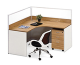 21F157出口高品质：1.4米单人屏风组合桌职员办公桌电脑桌椅卡位