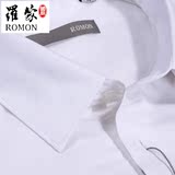罗蒙加绒保暖衬衫商务休闲纯白色高棉中年时尚正装男保暖衬衣冬款