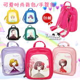 新款波丹儿童女孩双肩背包可爱卡通韩国插画背包手拎包女化妆包包