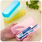 牙膏收纳盒 简约果冻色塑料牙刷盒 旅行出游必备 户外便携牙具盒