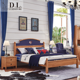 D.L.北欧宜家全实木儿童床1.2米1.5米艺术设计家具单人床双人床
