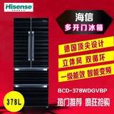 Hisense/海信 BCD-378WDGVBP378升L变频多门冰箱横条纹黑风冷无霜