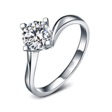 美物珠宝圆钻石经典简约四爪结婚钻戒/结婚戒指钻戒钻石女戒定制