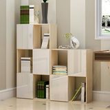 【包邮】简约简易创意木质多层组合实用带门办公室书房书架小柜子
