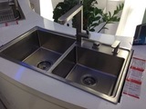 普乐美CM912水槽厨房高端洗菜盆 SUS304不锈钢双槽套餐 健康环保