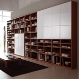 烤漆书柜简约现代书架创意置物架整体展示柜子定制组合储物柜定做