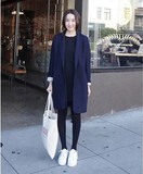 韩国代购2016女春秋款小西装显瘦中长款小西服休闲西装外套大码潮