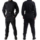 2015新款作训服保安服黑色长袖保安套装男工作服工装包邮学生服