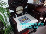中式古典刺绣亚麻棉麻海绵椰棕垫沙发坐垫餐椅座垫红木座椅椅垫