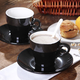 特价 郁金香拉花式卡布奇诺 欧式专业咖啡厅咖啡杯碟套装陶瓷杯子