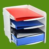 木塑板创意办公桌面收纳盒文件架资料架杂志盒A4纸整理柜包邮