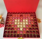 99朵川崎玫瑰方形格子礼盒成品玫瑰花手折纸玫瑰情人节生日礼物包