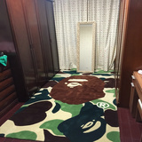 潮牌logo定制 客厅迷彩地垫 卡通地毯 楼梯门厅客卧室地毯满铺