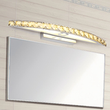 18W透明水晶奢华卫生间厕所LED水晶壁灯浴室防水防雾不锈钢镜前灯