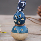 热销原创手工陶瓷装饰品 吉祥平安葫芦造型挂件 中草药安神香料瓶
