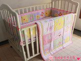 卡特*最新款粉系列婴儿床上用品套件三件套床帏床笠被子特价回馈
