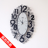卓尔 椭圆数字 艺术创意挂钟 现代时尚简约 静音挂钟 客厅钟表