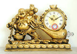 台钟欧式仿古工艺钟表 正品女神钟表座钟5582 财神来了座钟