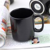 咖啡馆专用欧式马克杯黑色亚光咖啡杯水早餐牛奶杯英式下午茶杯