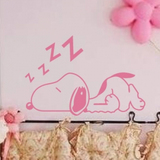 自粘墙壁墙贴纸 睡懒史努比 儿童房间家装饰卡通可爱搞笑狗狗特价