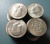 美国1965-69年肯尼迪半美元银币（低银）含银40%、重约11.4克