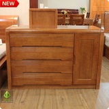 新品橡木实木家具带门储物柜简约实用四斗柜五斗柜整装抽屉柜斗橱