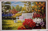 【比特芬油画】纯手工布面风景油画单幅秋天花园