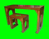 100%北方老榆木加厚古琴桌凳/古筝桌凳/明清仿古古典中式实木家具