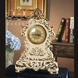 欧式手工描金陶瓷座钟 包邮奢华创意风格装饰摆件石英钟 机械钟表
