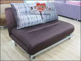 小户型休闲布艺客厅组合双人多功能三折叠钢架沙发床JJ-50#