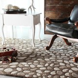 后现代简约 茶几沙发客厅卧室石头纹 新西兰进口纯羊毛地毯可定制