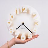 正品促销艺术简约客厅3D静音创意挂钟/三维立体数字时钟 现代钟表