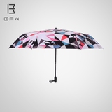 BFW 创意个性几何黑胶晴雨两用伞折叠太阳伞女遮阳伞防紫外线