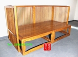 榆木京瓷中式家具栅格罗汉床单人床沙发雕花刺猬紫檀橡木花梨红木
