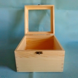 永生花盒子木欧式实木玻璃盖木盒子桌面收纳盒送女友礼物盒储物盒