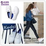 韩国直邮 Keds正品厚底帆布鞋 郑秀晶同款小白鞋 必备款WF49946