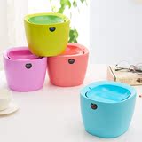 韩式桌面小号摇盖创意垃圾桶塑料日式时尚迷你家用收纳桶有盖欧式