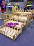 直销幼儿园床樟子松木四层三层儿童多层推拉床专用床实多人推拉床