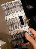 日本名创优品MINISO 限量版欧美大牌复古蛇纹手拿长/中款女士钱包