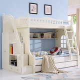 儿童子母床上下床家具 双层床高低床母子床 多功能组合带书架拖床