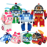 包邮超萌Q版变形珀利警车机器人变形战队变形金刚益智儿童玩具