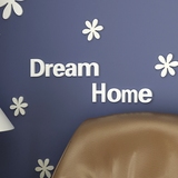 创意搁板墙饰木质立体墙贴背景墙装饰可移除字母壁贴DreamHome
